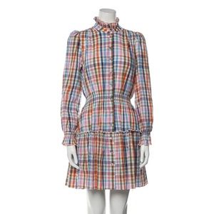 Hunter Bell Plaid Print Mini Dress XS